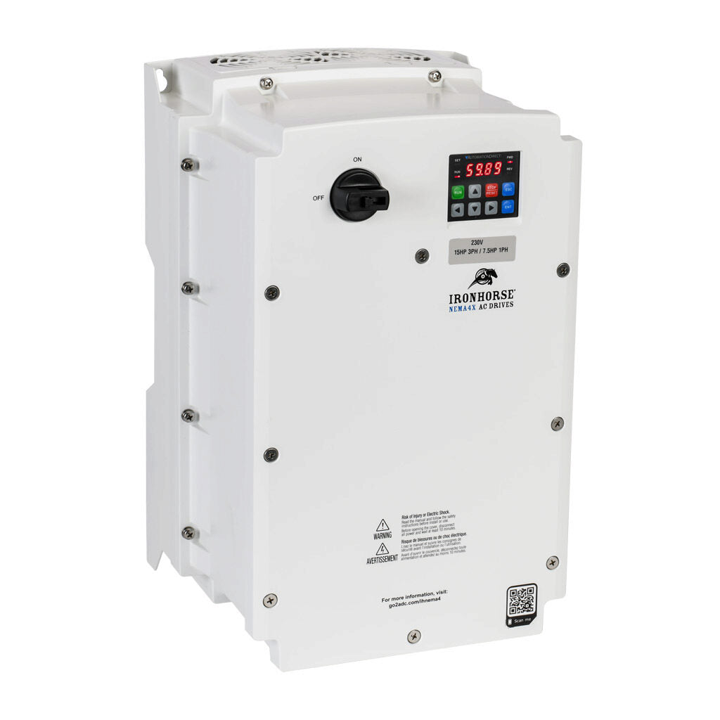 IronHorse ACN Series AC General Purpose Drive - 230V 15HP (3-Phase) / 7-1/2HP (1-Phase) NEMA 4X with Disconnect