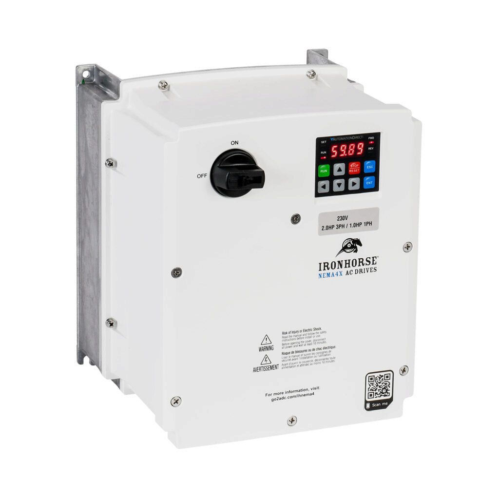 IronHorse ACN Series AC General Purpose Drive - 230V 5HP (3-Phase) / 2HP (1-Phase) NEMA 4X with Disconnect
