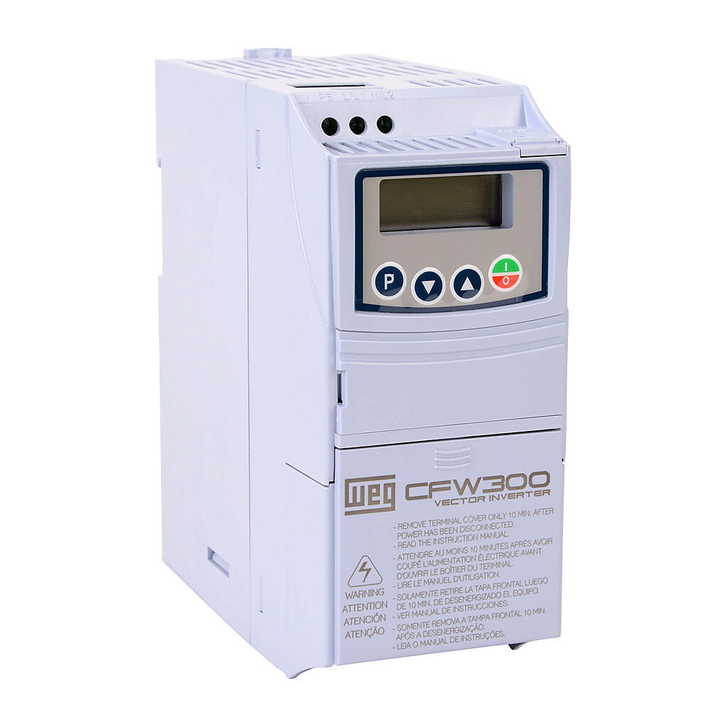 WEG CFW300 AC Drive | 230 VAC, 1/4 HP, 1-Phase Input