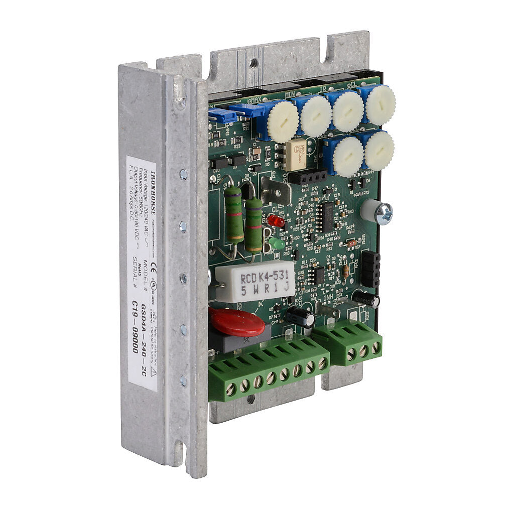 IronHorse GSD4A DC Drive | 120/240 VAC, 2A, 1/50-1/4 HP (Panel Mount)
