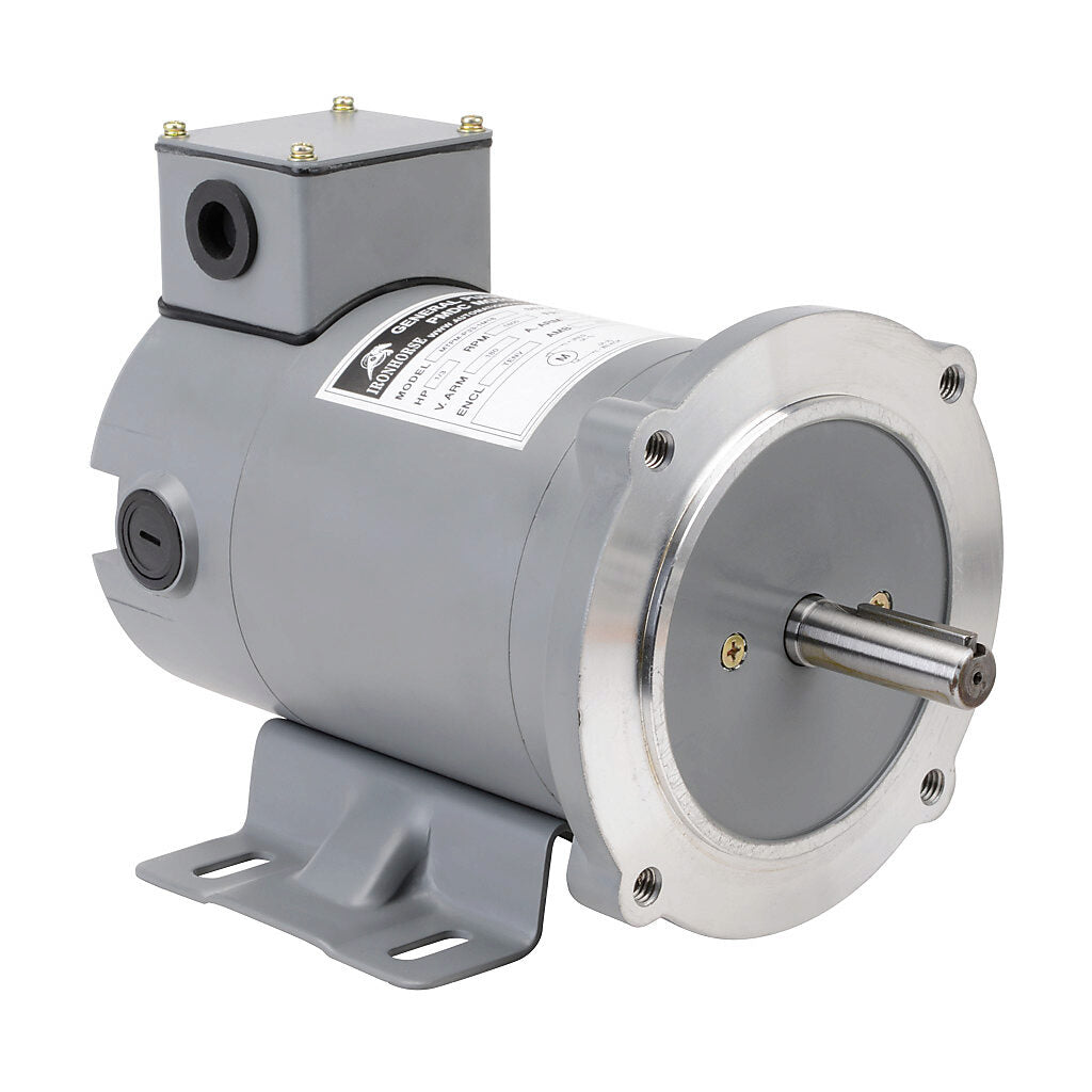 IronHorse 3/4 HP DC Permanent Magnet Motor - 180 VDC, 1800 RPM, NEMA 56C TEFC